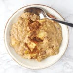 This Maple Apple Porridge recipe is so comforting and delicious you will love waking up to a big bowl of this on these chilly mornings. www.insidetherustickitchen.com