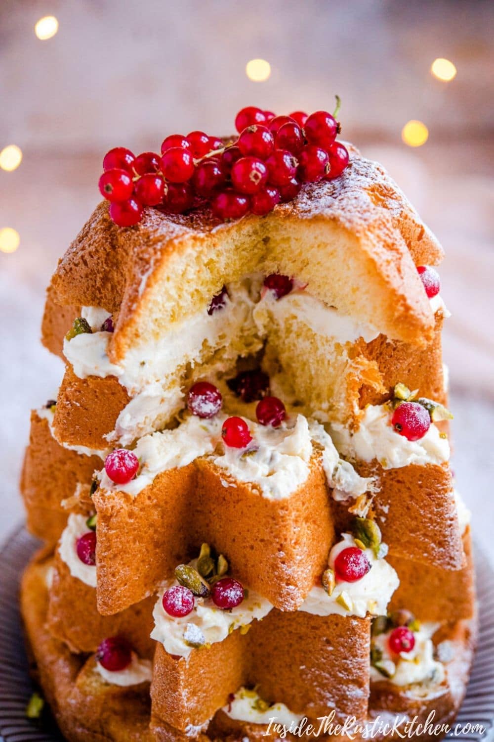 Pandoro Christmas Tree Cake (Italian Christmas Cake) Inside The