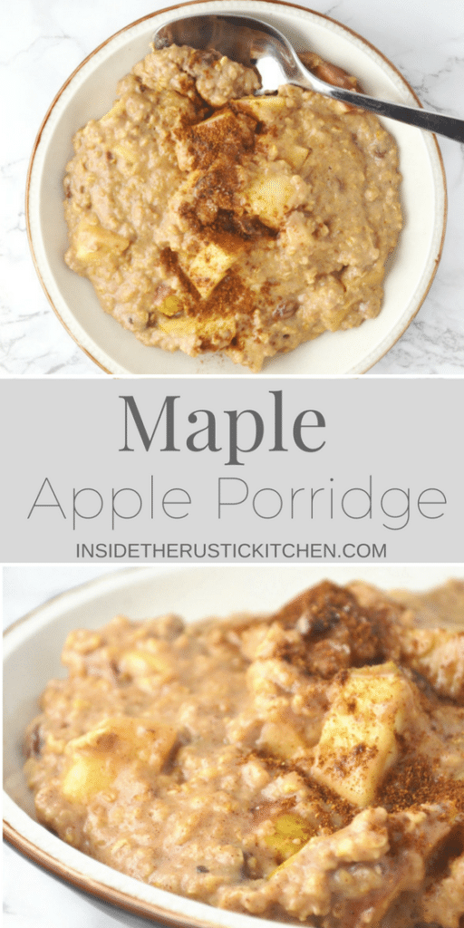 Maple Apple Porridge Warm & Comforting Inside The Rustic Kitchen