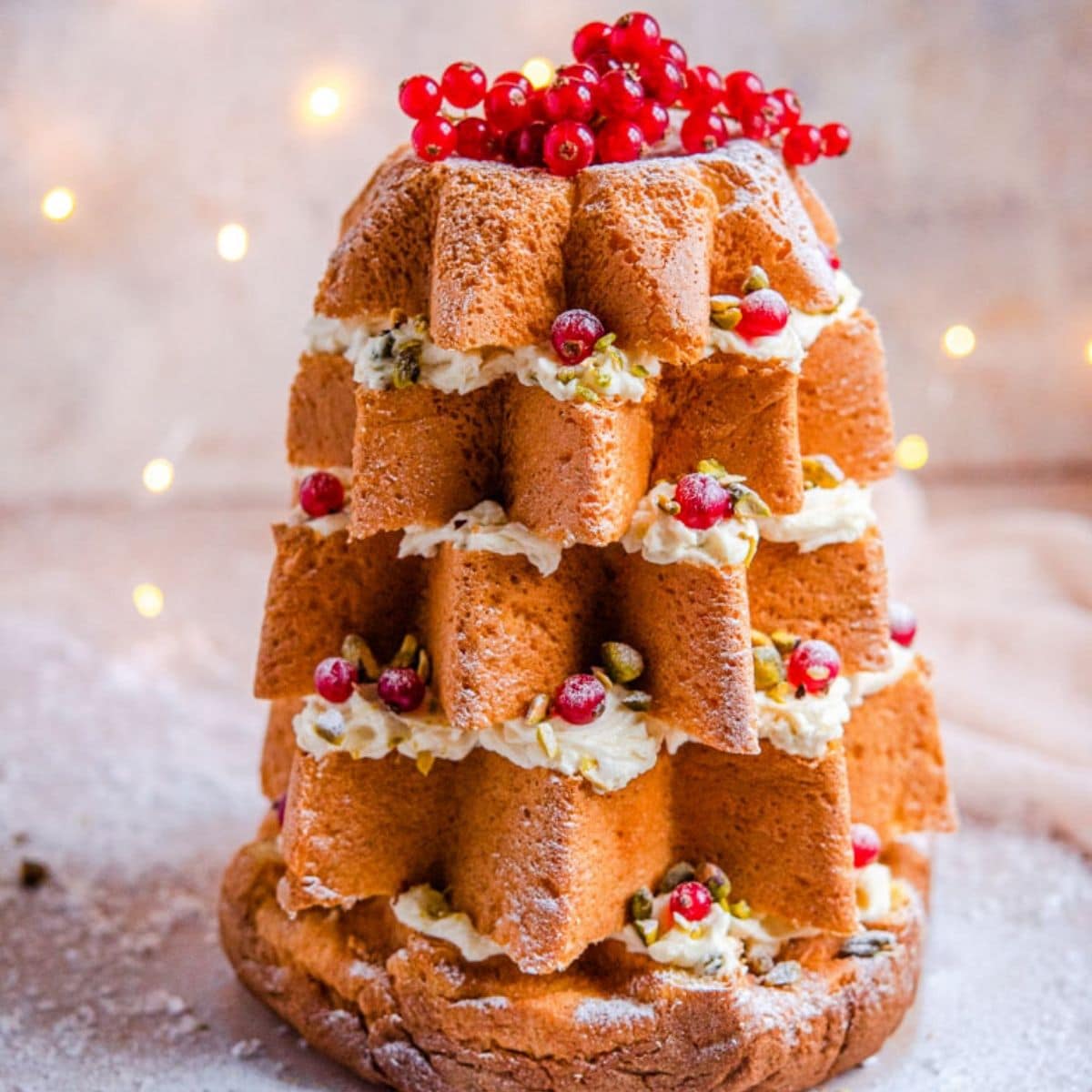 Pandoro Christmas Tree Cake Italian Christmas Cake