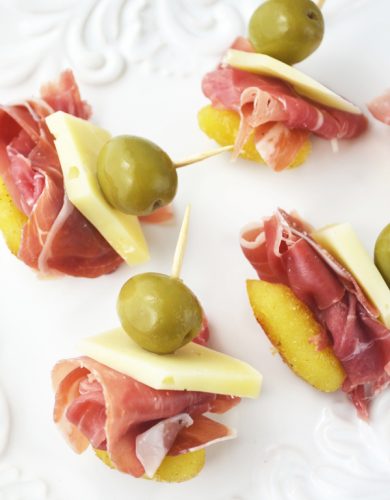These Fried Gnocchi, Prosciutto and Pecorino Appetizers are simple and elegant, perfect for parties and entertaining! Recipe www.insidetherustickitchen.com