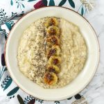 This Coconut Porridge with Caramelised Bananas recipe is healthy, cozy and comforting. A delicious start to the day! www.insidetherustickitchen.com
