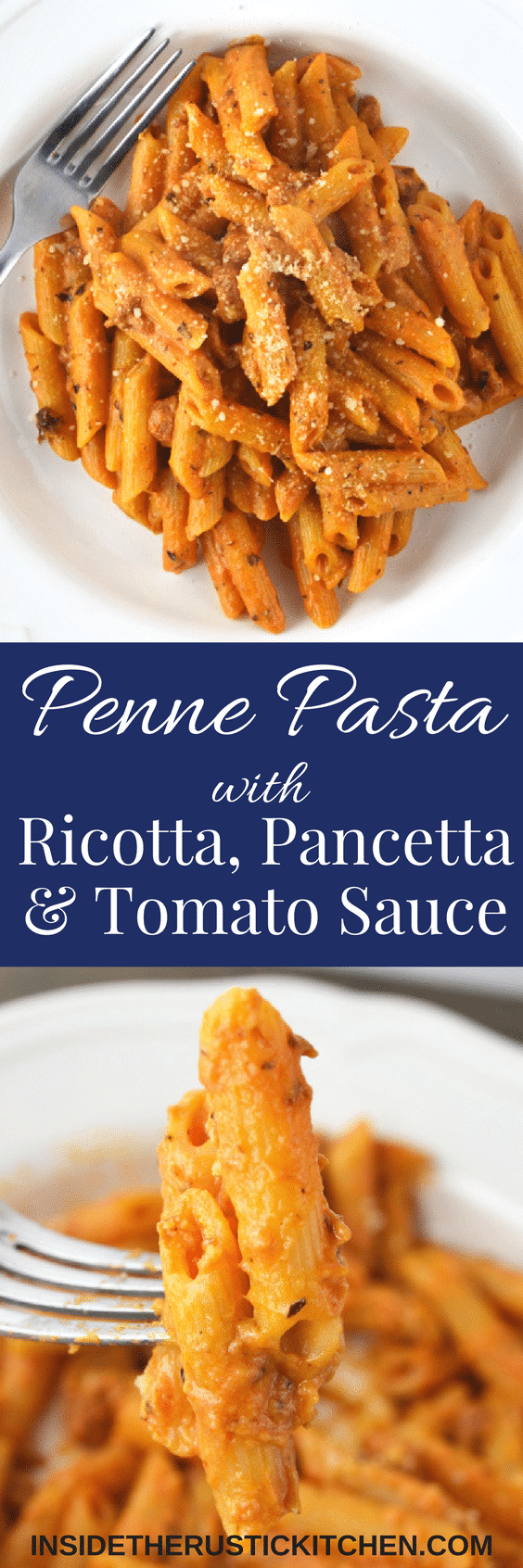 Pasta With Pancetta, Ricotta and Tomato Inside The Rustic Kitchen