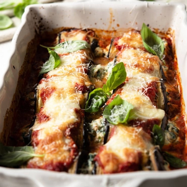 Eggplant Rollatini with Spinach and Ricotta Inside The Rustic Kitchen