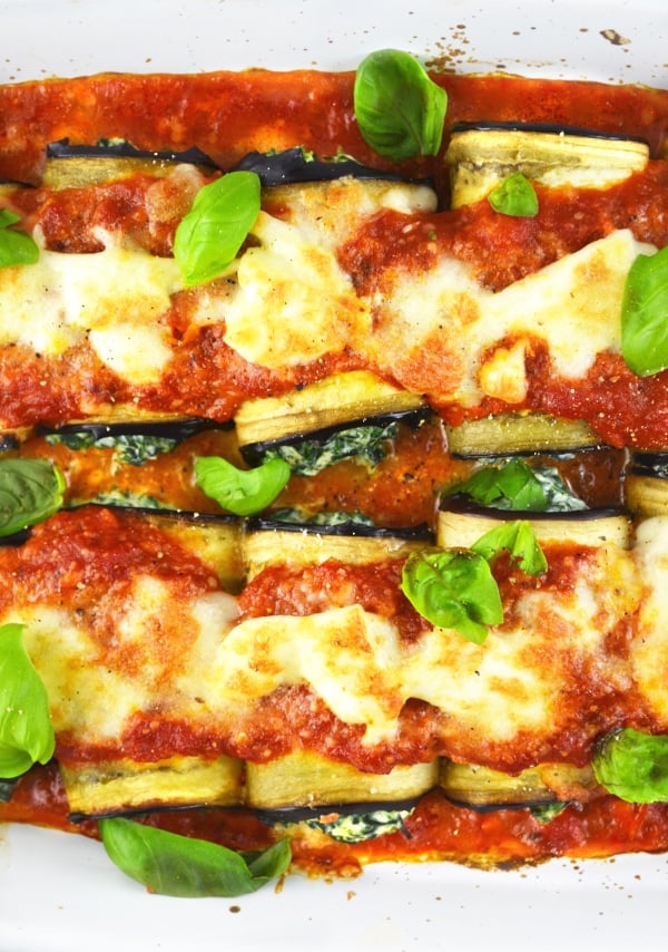 Eggplant RollUps with Spinach and Ricotta Inside The Rustic Kitchen
