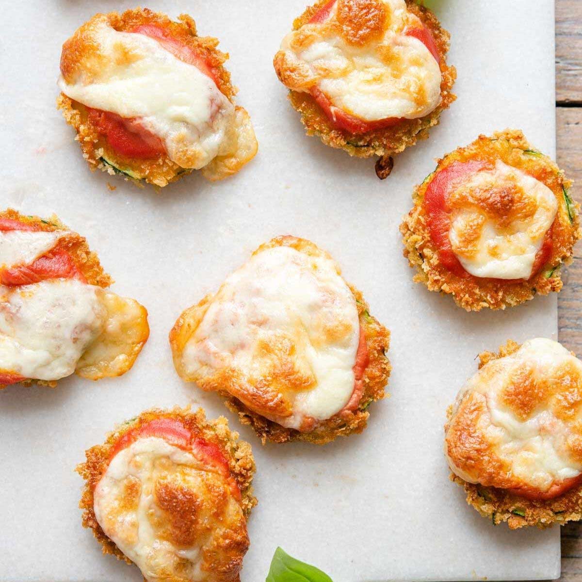 Fried Zucchini Pizza Bites Inside The Rustic Kitchen