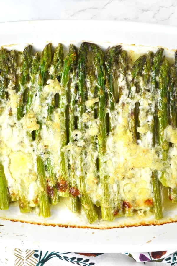 roasted asparagus and gorgonzola insidetherustickitchen.com