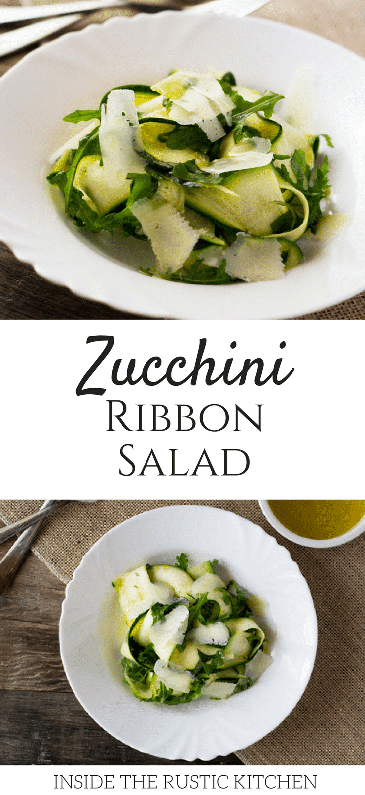 Zucchini Ribbon Salad - Inside The Rustic Kitchen