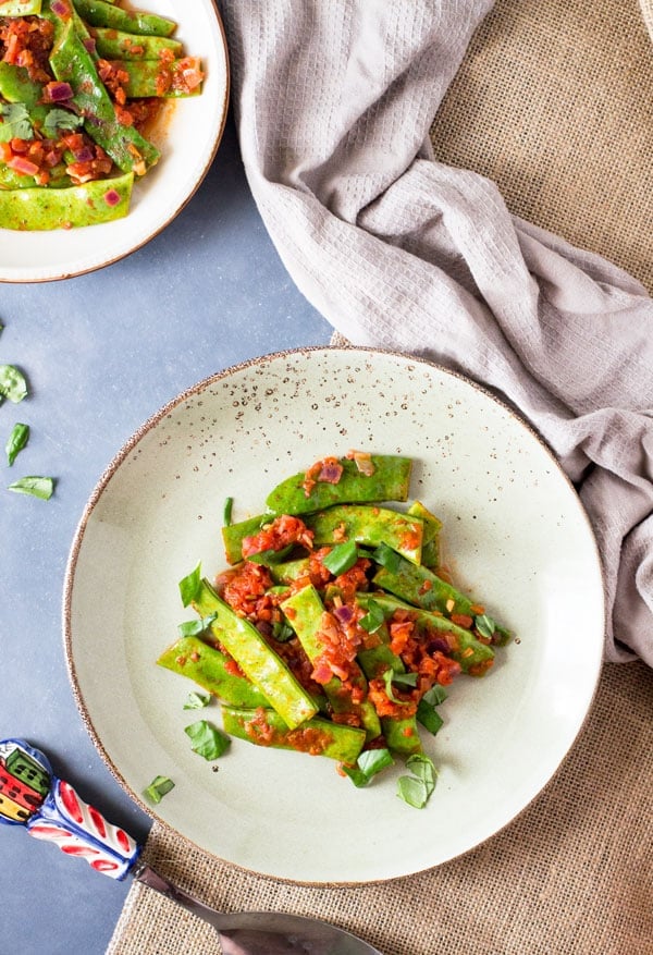 Italian Green Beans In Tomato Sauce Inside The Rustic Kitchen