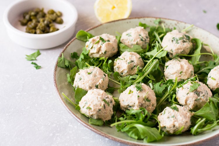 Italian Tuna Balls with Lemon and Capers