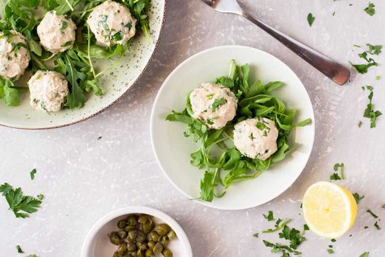 Italian Tuna Balls with Lemon and Capers