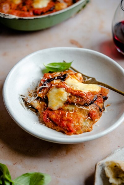 Eggplant Parmigiana (Parmigiana di Melanzane) - Inside The Rustic Kitchen