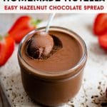 A pinterest graphic for homemade nutella