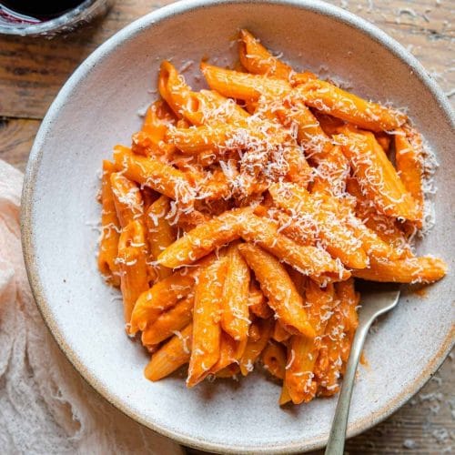 Penne alla Vodka Pasta with Tomato Vodka Sauce Inside The Rustic