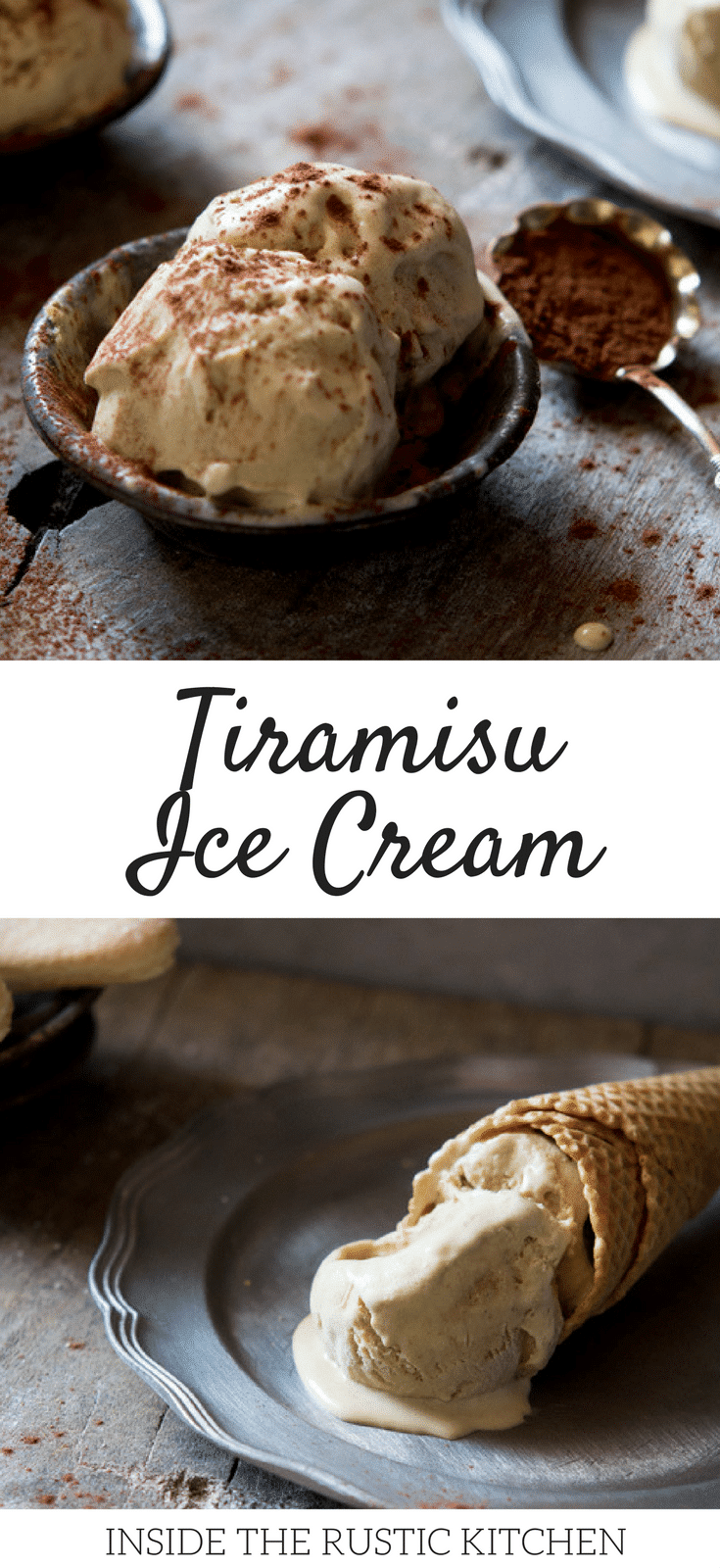 Tiramisu ice cream recipe with all the classic flavours of tiramisu this ice cream is silky smooth and delicious. Authentic Italian gelato, Authentic Italian recipes, Traditional Italian recipes and Italian Desserts at Inside the rustic kitchen