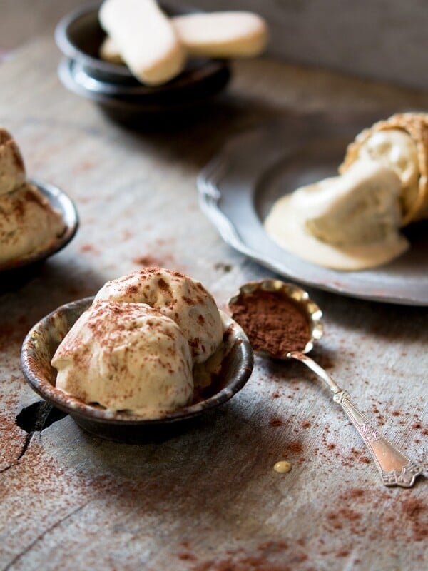 Tiramisu ice cream recipe with all the classic flavours of tiramisu this ice cream is silky smooth and delicious. Authentic Italian gelato, Authentic Italian recipes, Traditional Italian recipes and Italian Desserts at Inside the rustic kitchen
