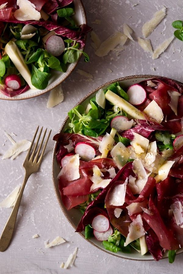 Bresaola salad with apple and radicchio insidetherustickitchen.com