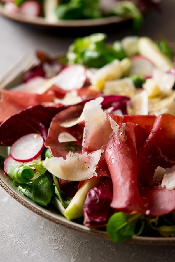 Bresaola salad with apple and radicchio insidetherustickitchen.com