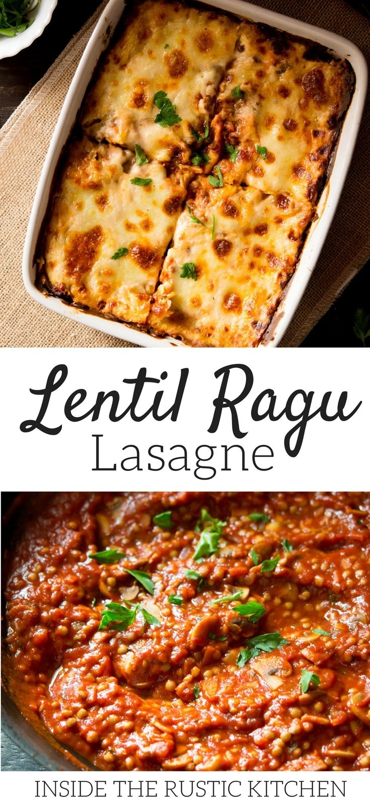 lentil ragu lasagne