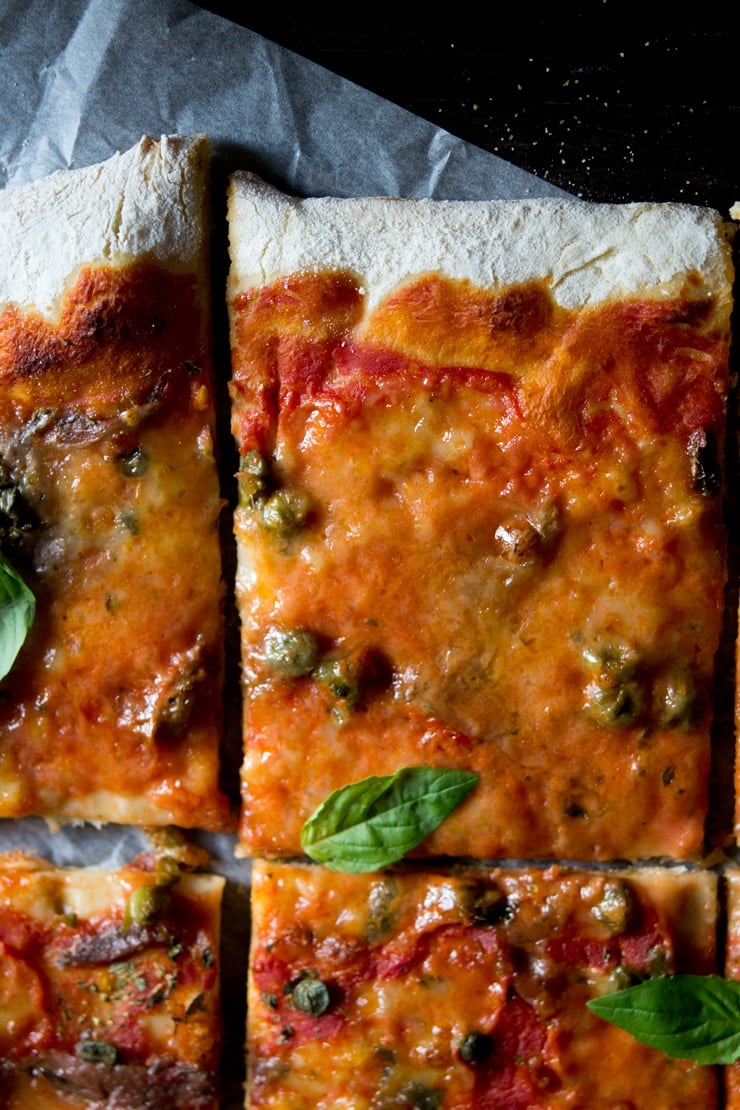Anchovy Pizza with Capers (Pizza Napoli) Inside The Rustic Kitchen