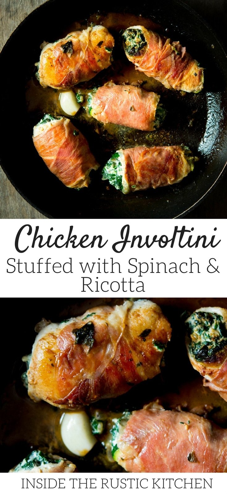 prosciutto chicken involtini with spinach & ricotta