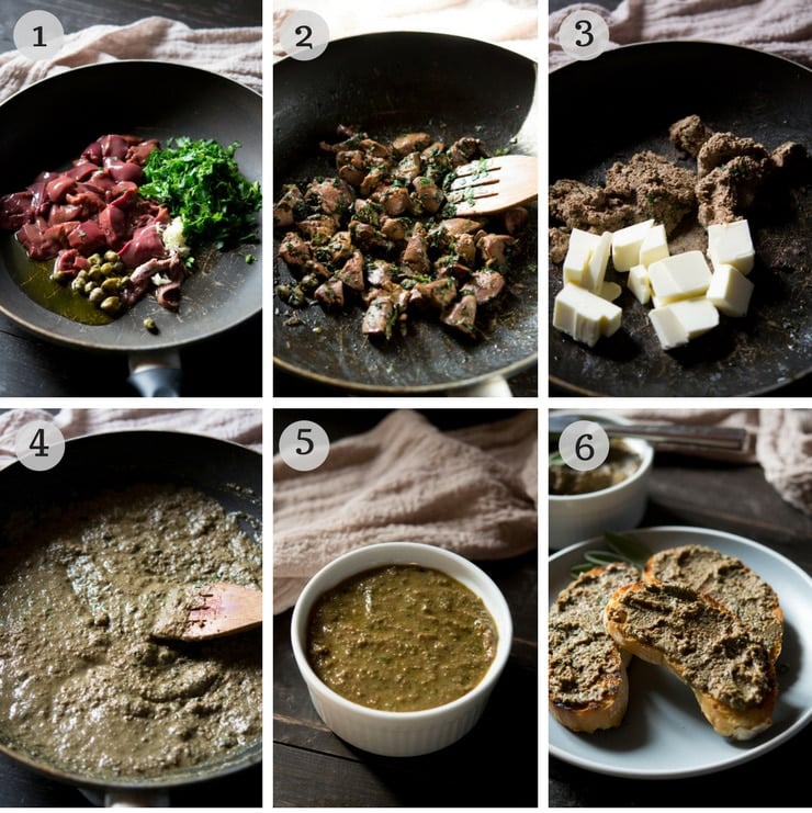 step by step photos on how to make chicken liver pate
