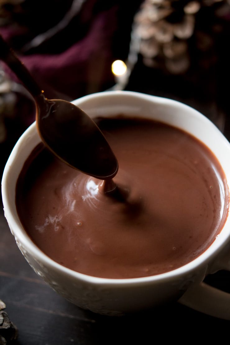 A close up of Italian hot chocolate