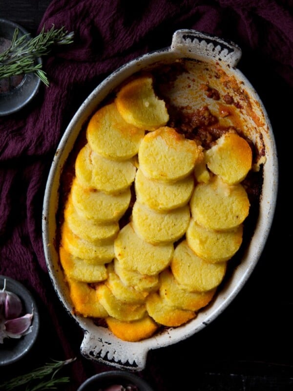 baked polenta with ragu