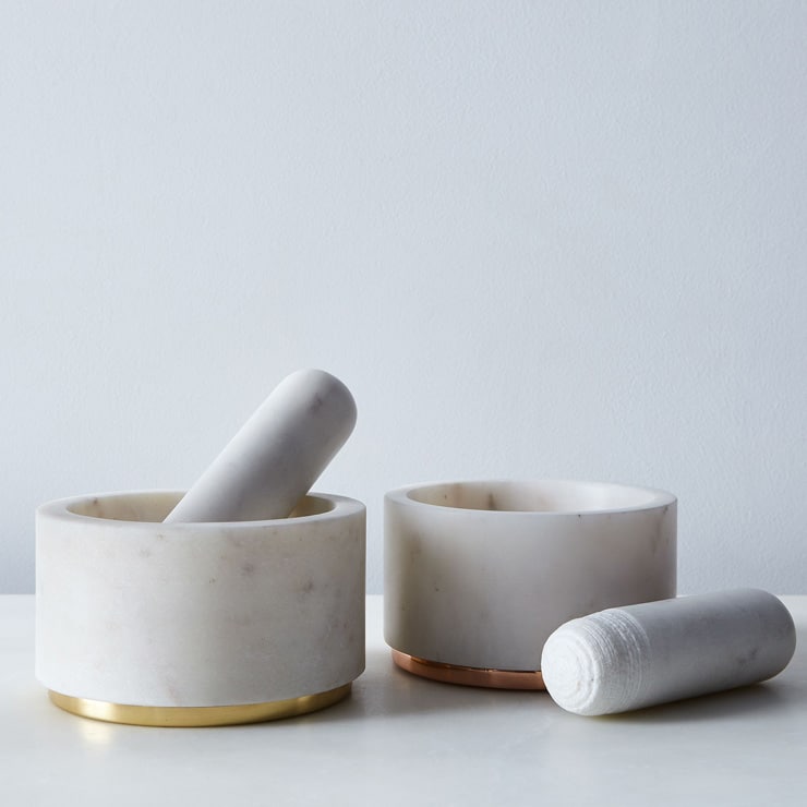 mortar and pestle for last minute foodie gift guide photo inside the rustic kitchen