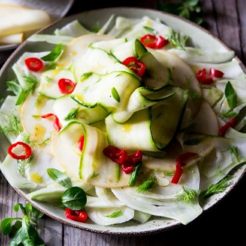 Fennel Courgette Salad with Smoked Scamorza & Chilli Inside The