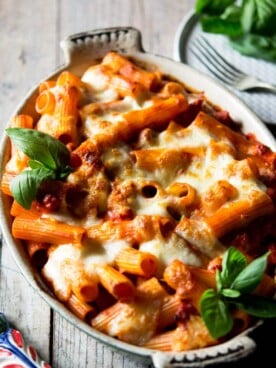 Easy Tuscan Sausage Pasta - Inside The Rustic Kitchen