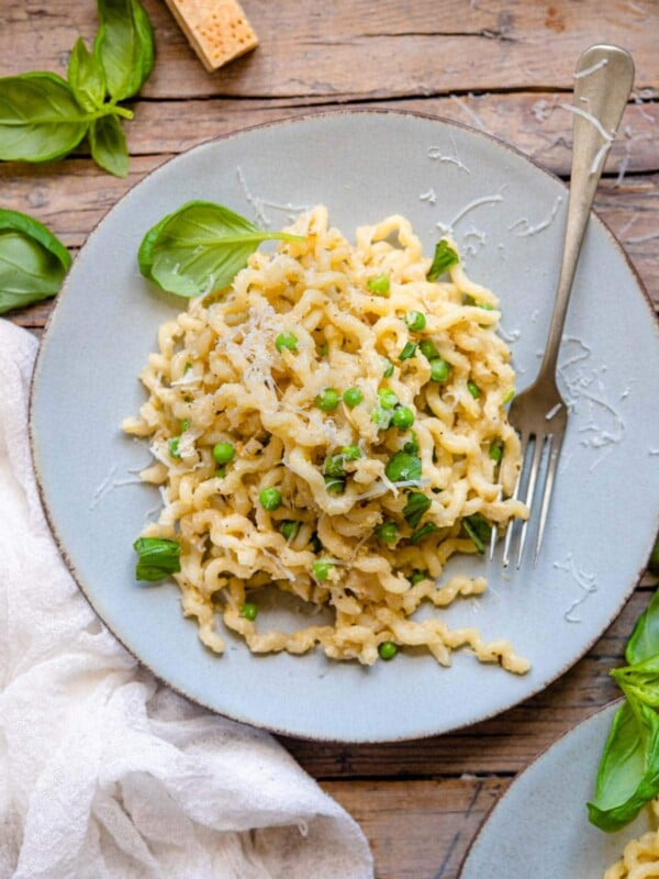 Artichoke pasta on a plate