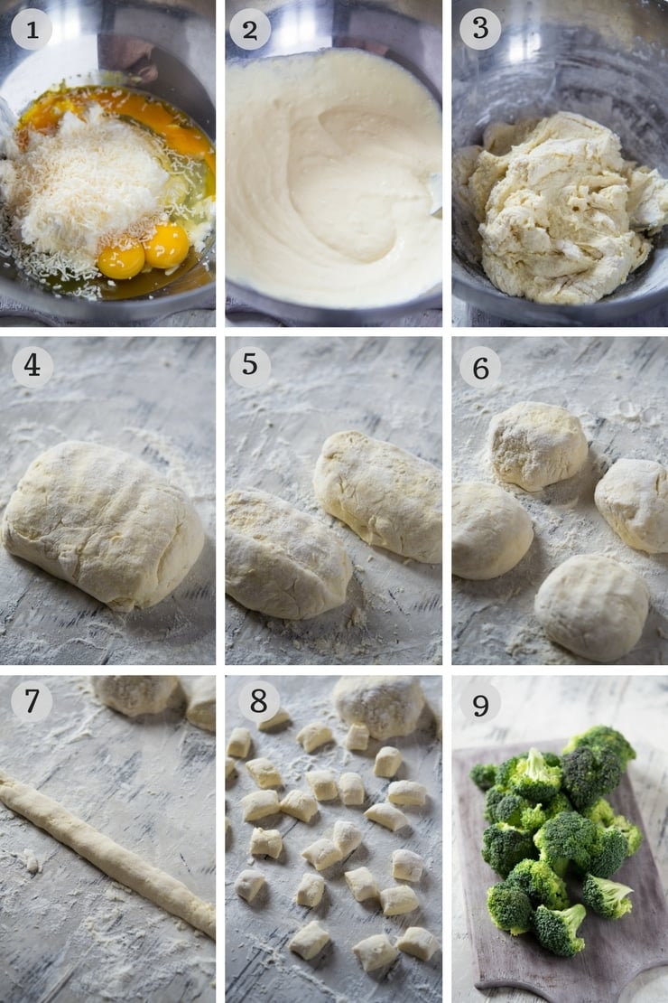 step by step photos for how to make ricotta gnocchi