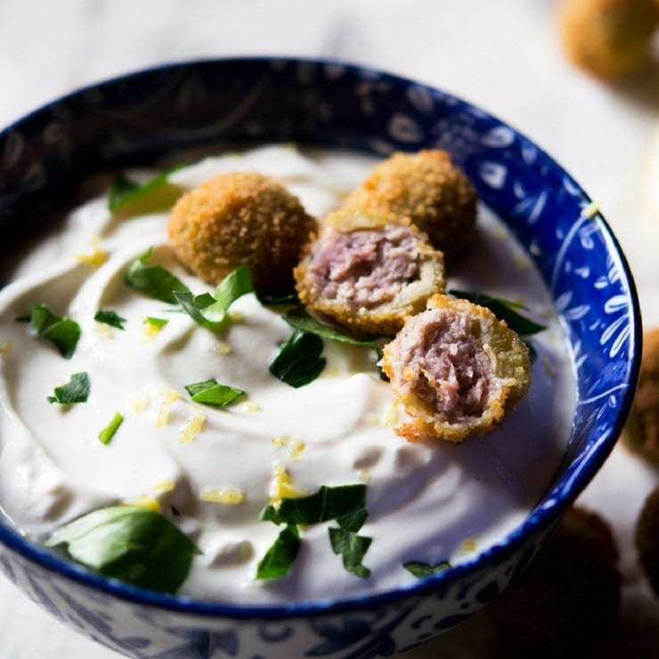 Fried Sausage Stuffed Olives Delicious And Crispy Inside The Rustic