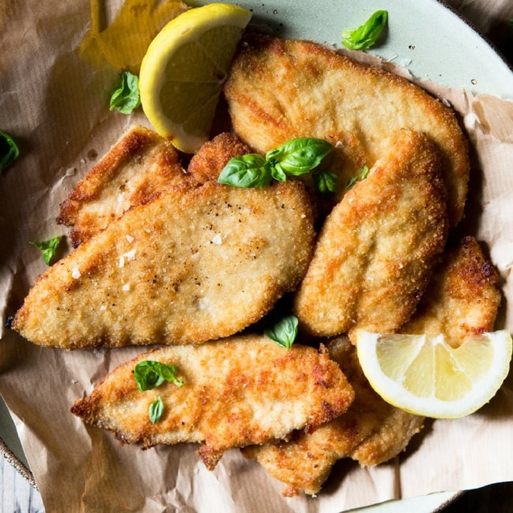 Breaded Chicken Cutlets With Lemon Butter-image