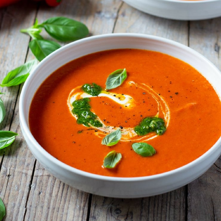 lærred Hover Uoverensstemmelse Roasted Red Pepper Soup - Creamy, Healthy And Delicious - Inside The Rustic  Kitchen