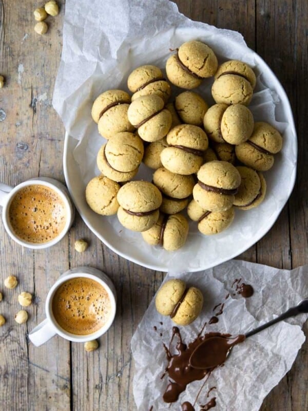 Lady's kisses cookies in a large bowl