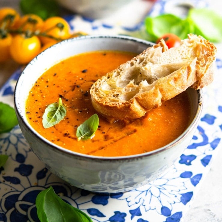 Roasted Tomato Soup Creamy And Healthy Inside The Rustic Kitchen