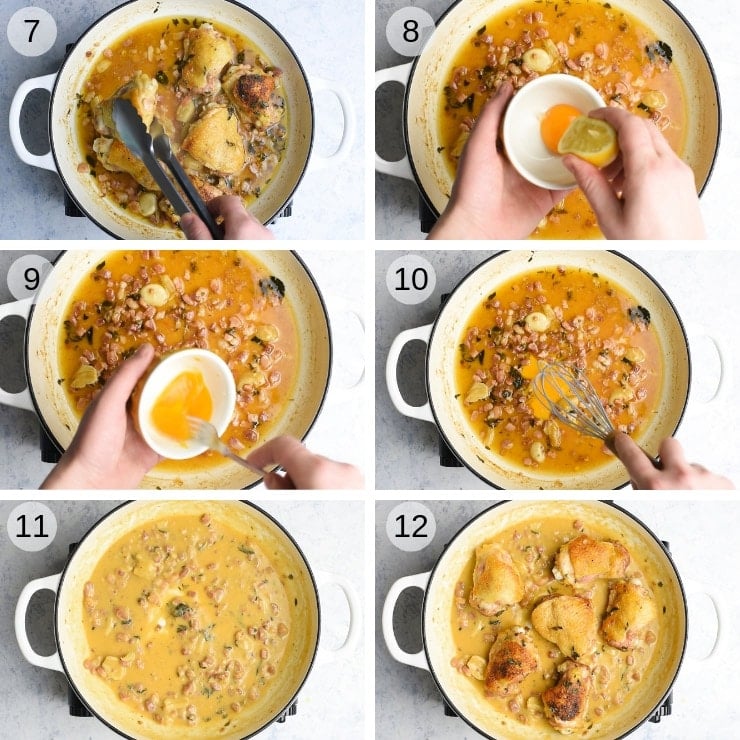 Step by step photos for making creamy tuscan chicken without cream