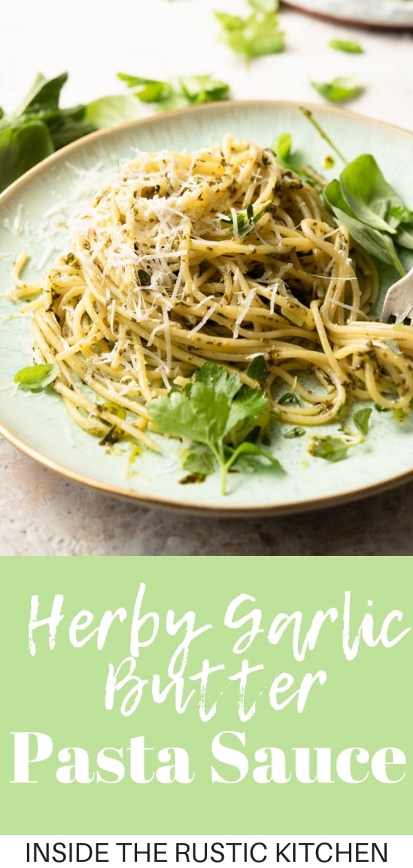 herby garlic butter pasta sauce