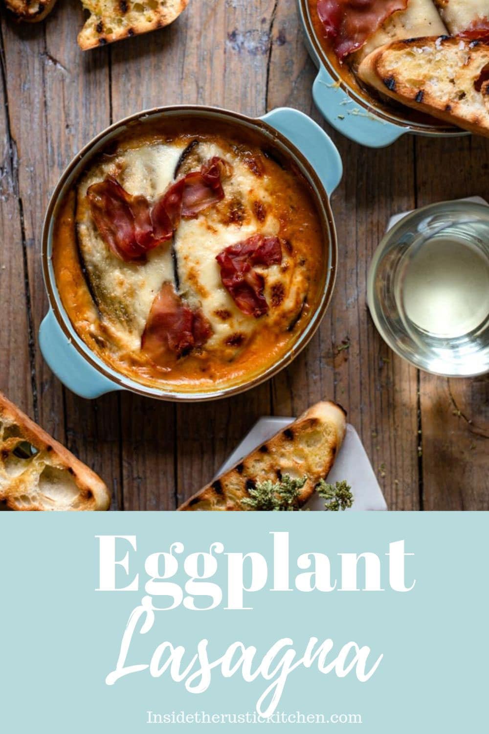 Eggplant Lasagna with Prosciutto and Mozzarella Inside The Rustic Kitchen