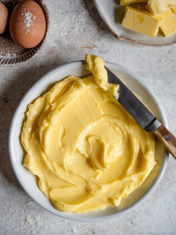 Softened butter in a bowl