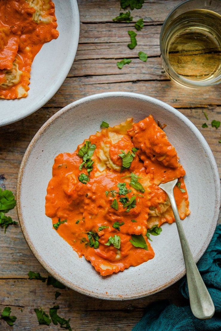 Lobster Ravioli In Vodka Sauce