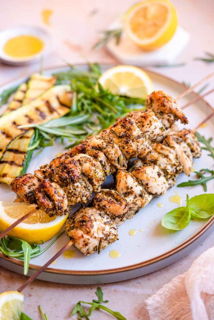 Chicken Spiedini - Grilled Chicken Skewers - Inside The Rustic Kitchen