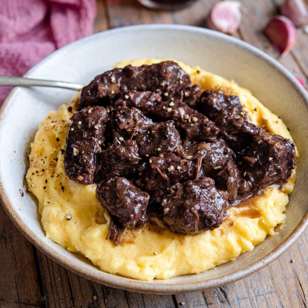 Peposo - Tuscan Red Wine Beef Stew - Inside The Rustic Kitchen