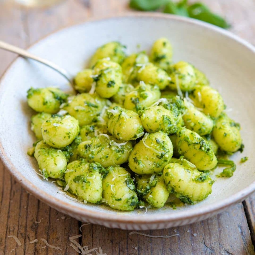 Easy Pesto Gnocchi - Inside The Rustic Kitchen