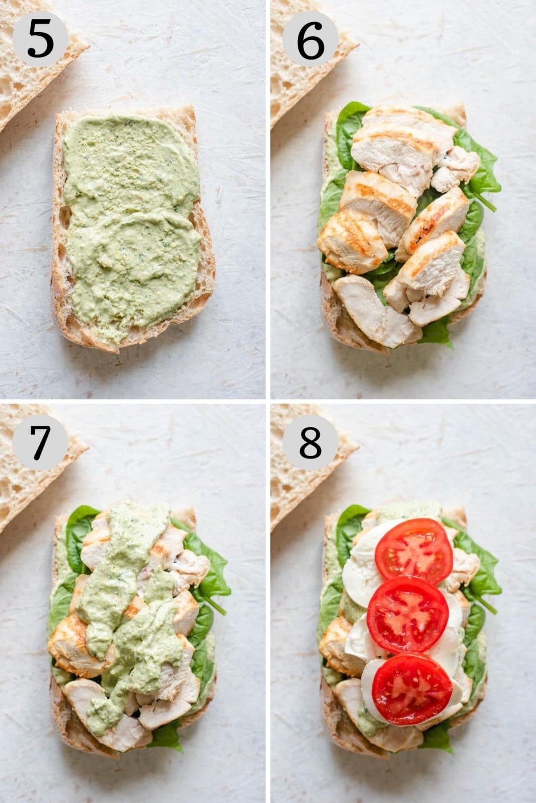 Chicken Pesto Ciabatta - Inside The Rustic Kitchen