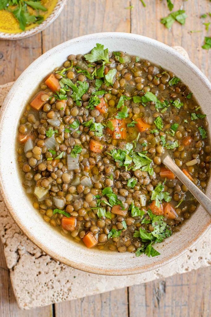 Italian Lentil Soup (Zuppa di Lenticchie) - Inside The Rustic Kitchen