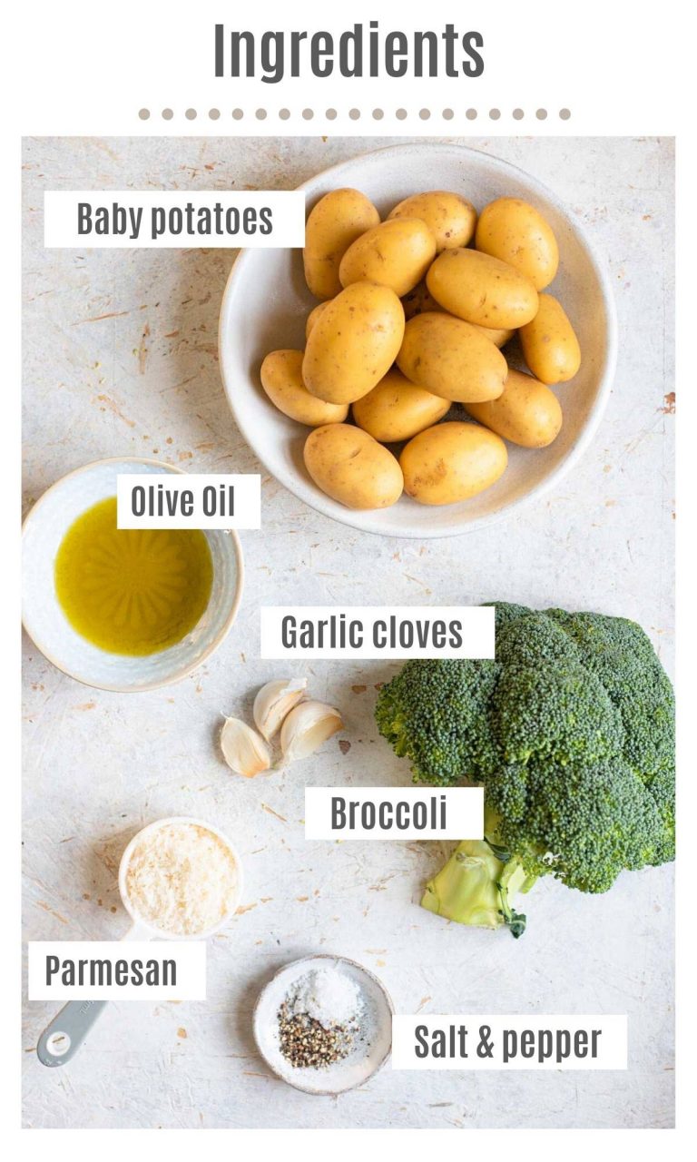 Parmesan Roasted Potatoes and Broccoli Inside The Rustic Kitchen