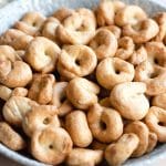 A close up of taralli in a bowl